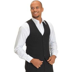Joseph Alan Mens Single-Breasted Vest / Black